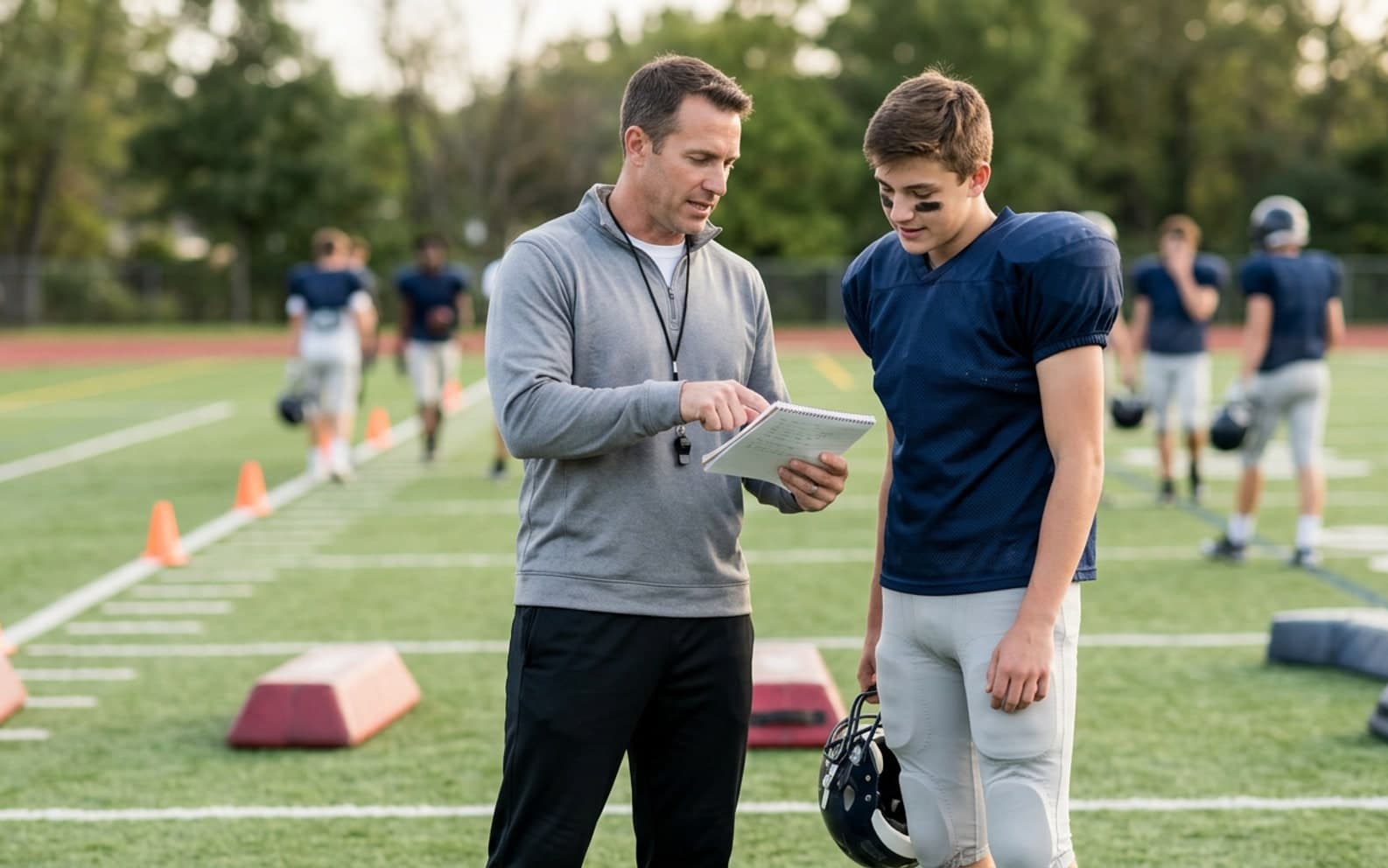 american football package balance on a phone