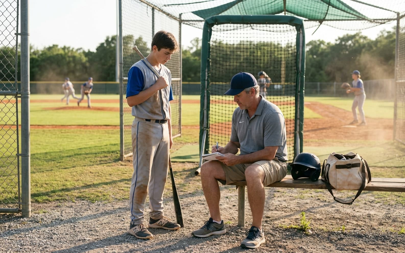 Notizbuch mit Baseball-Paketstand