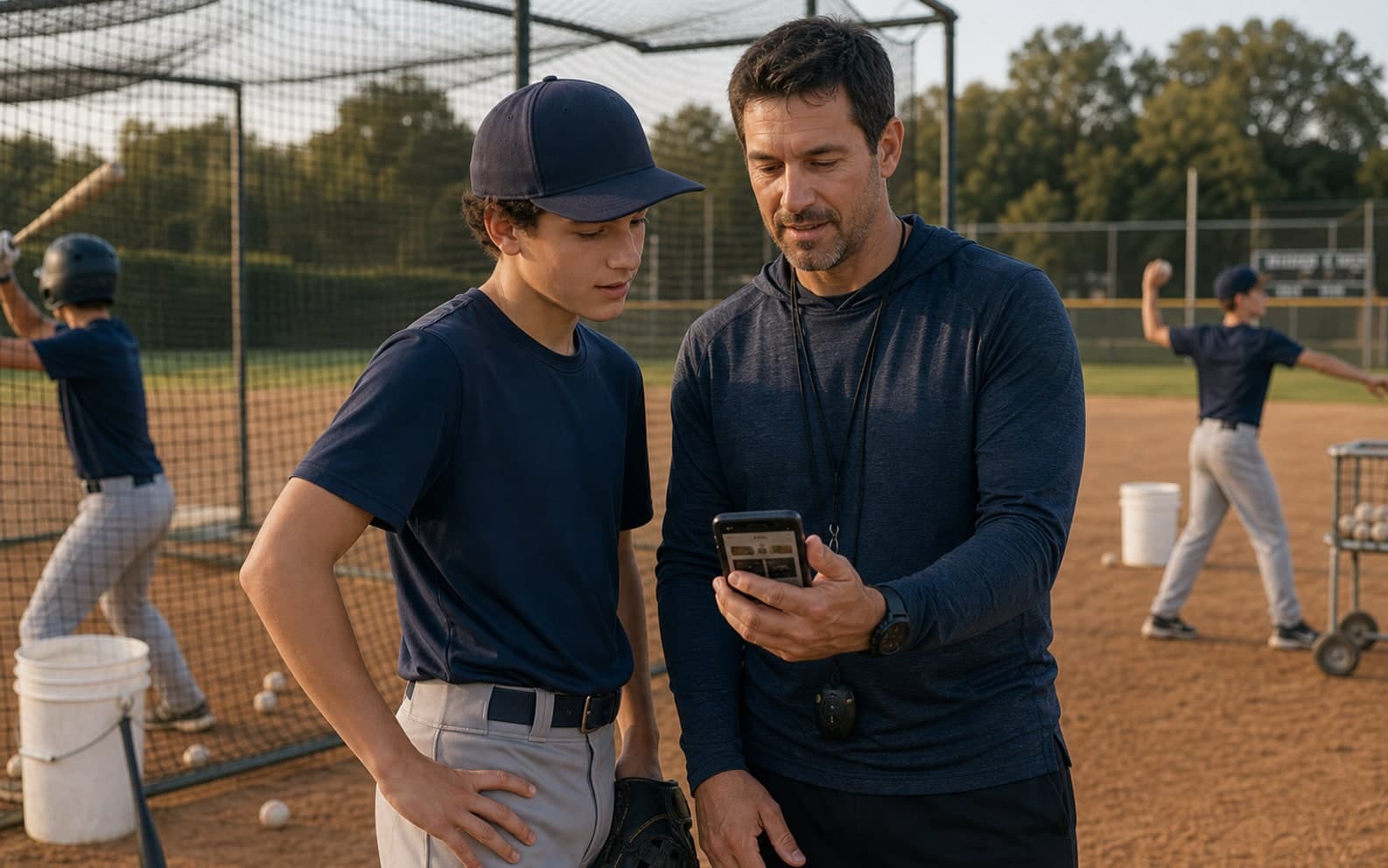 Baseball-Coachpage mit Buchungsangeboten