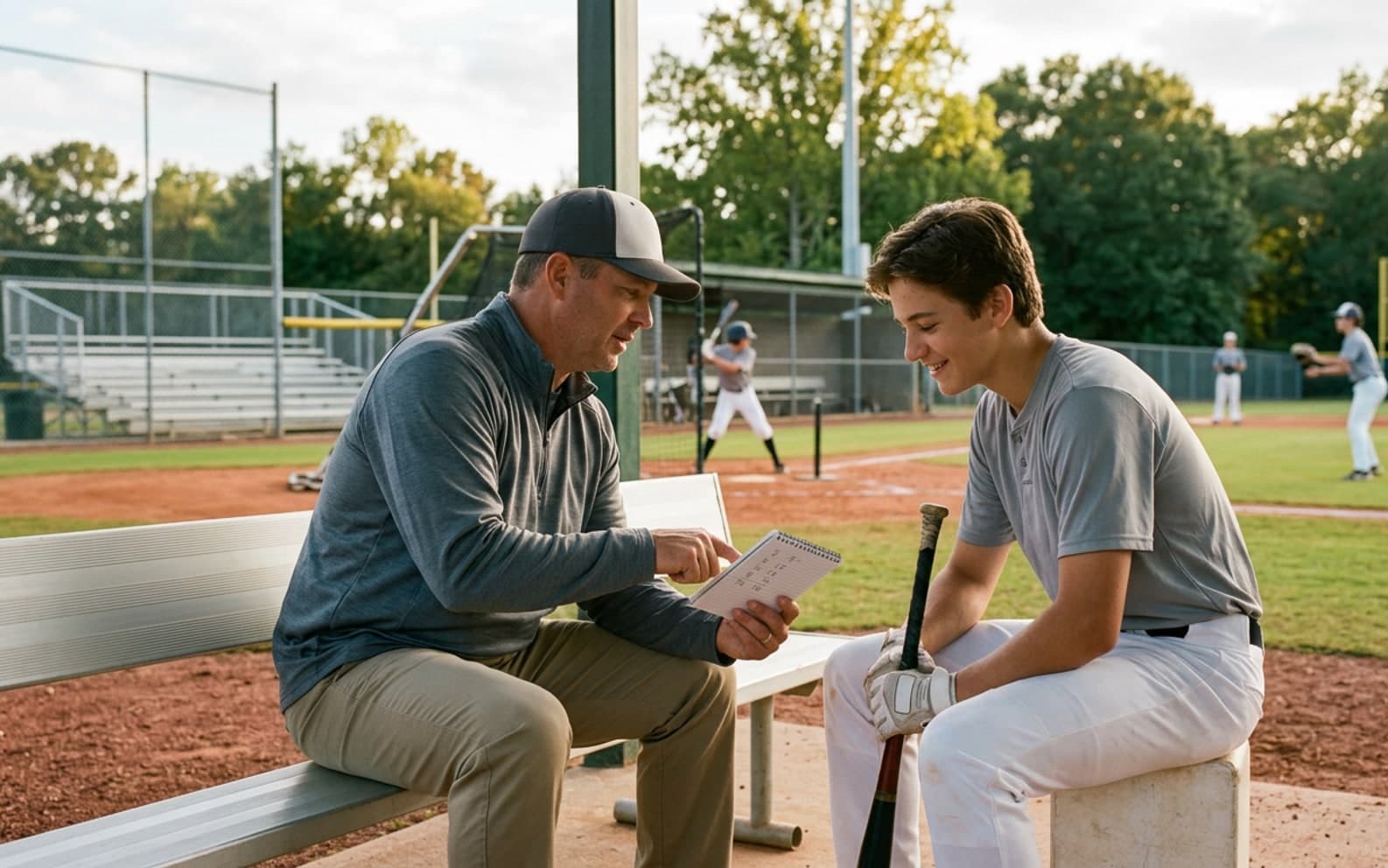 Baseball-Paketstand auf einem Smartphone