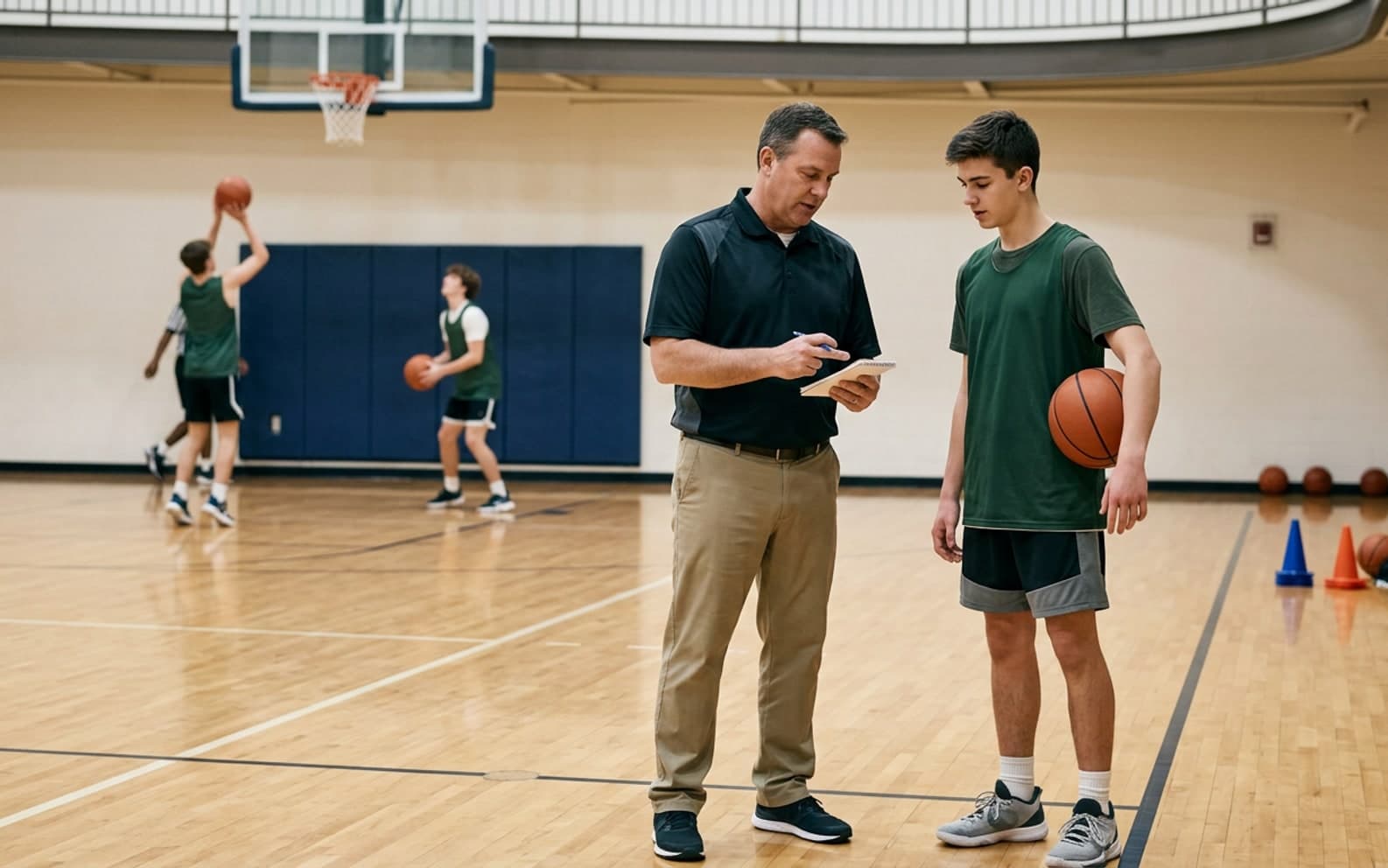 Notizbuch mit Basketball-Paketstand