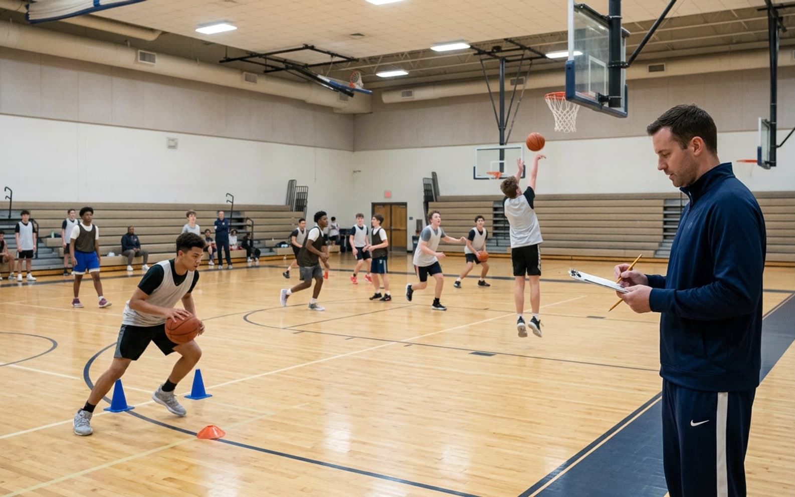 Basketball-Coach-Kalender mit verfügbaren Zeiten