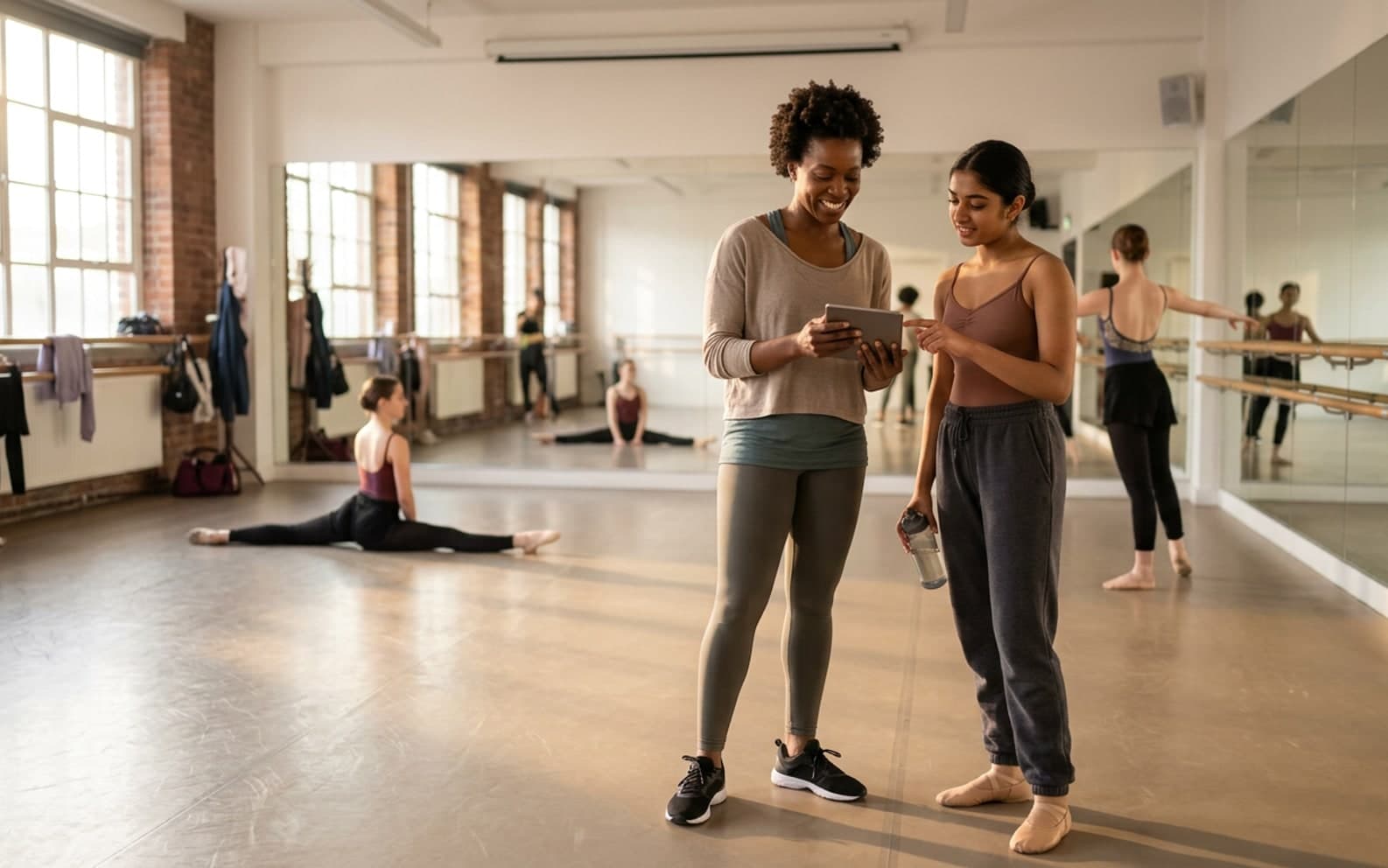 dance package balance on a phone