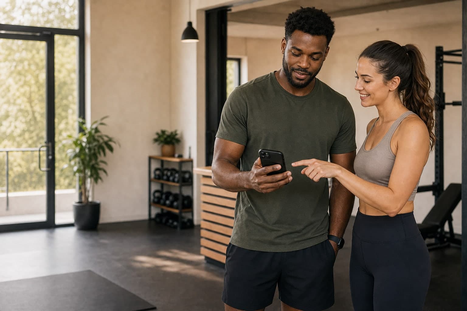 Vorschau einer Personal-Fitness-Coach-Page mit Profilfoto und Galerie