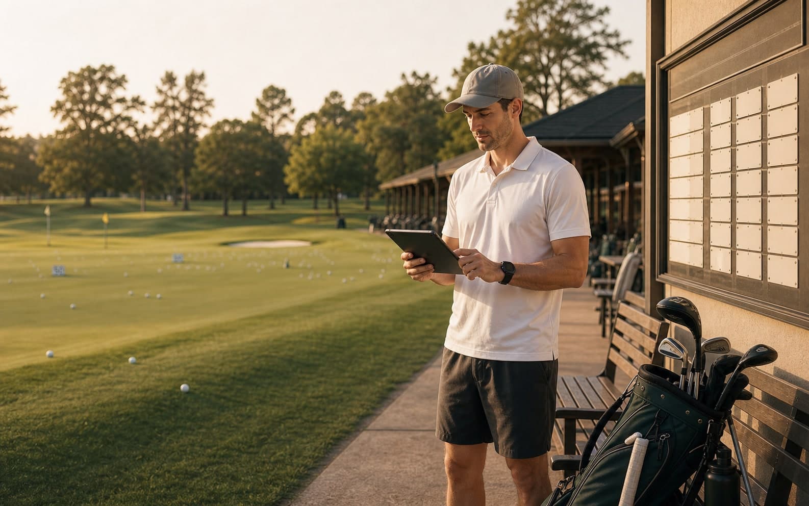 Golf coach calendar with available lesson slots