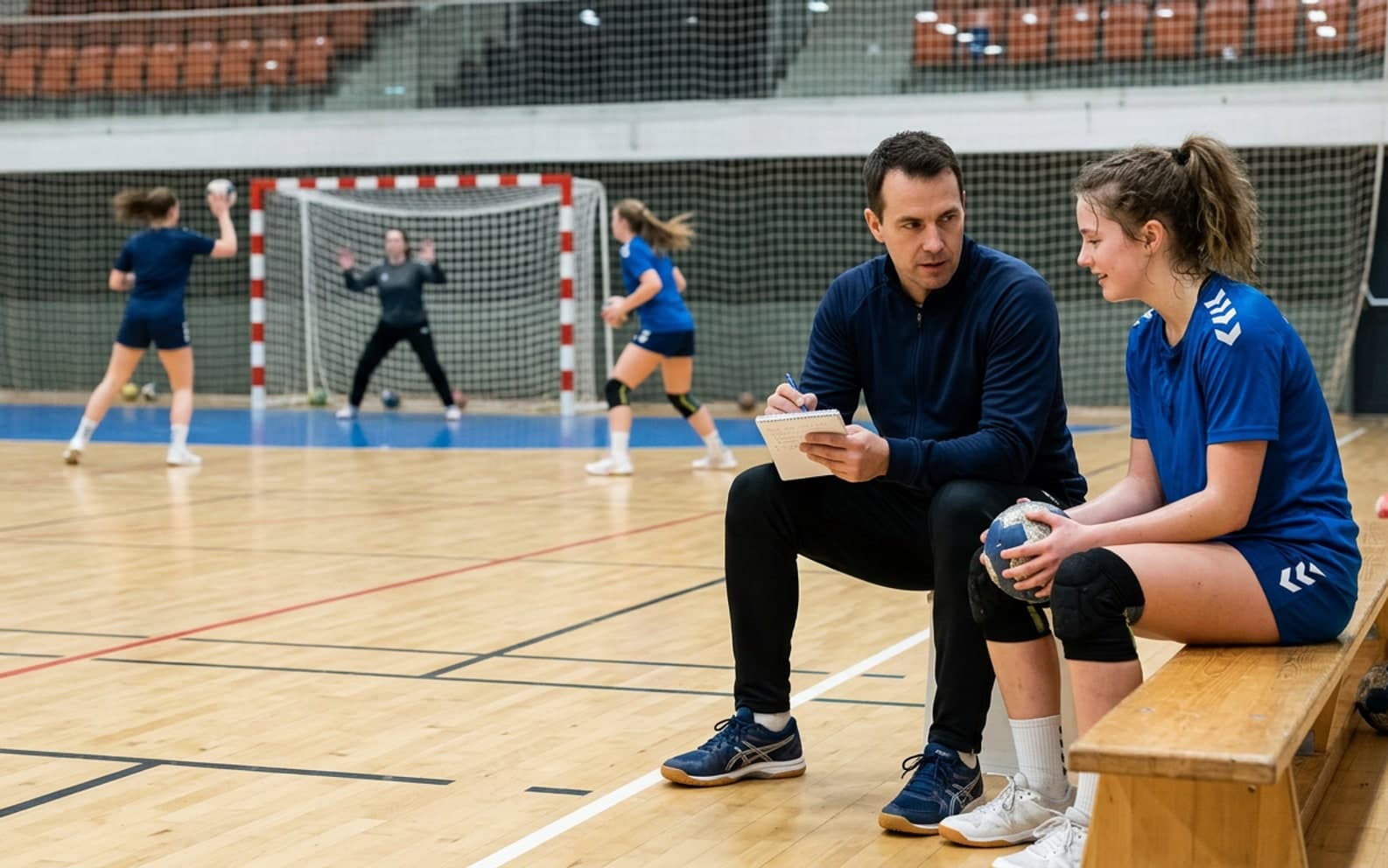 Handball-Paketstand auf einem Smartphone