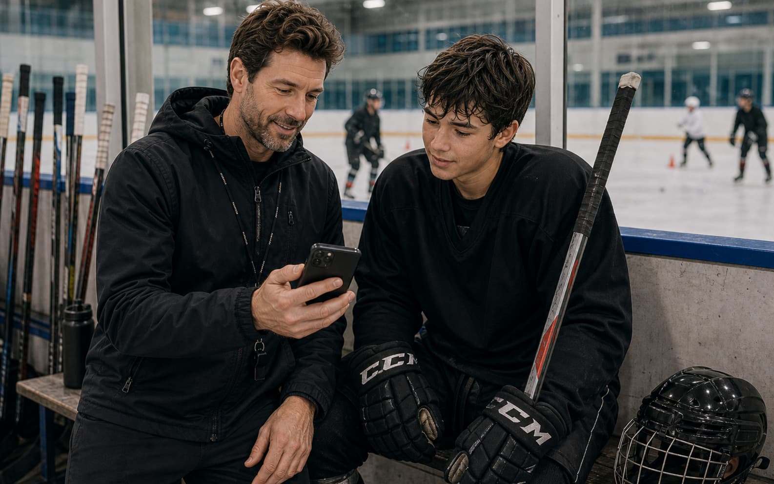 Preview sheet of a ice hockey coach page with profile photo and gallery