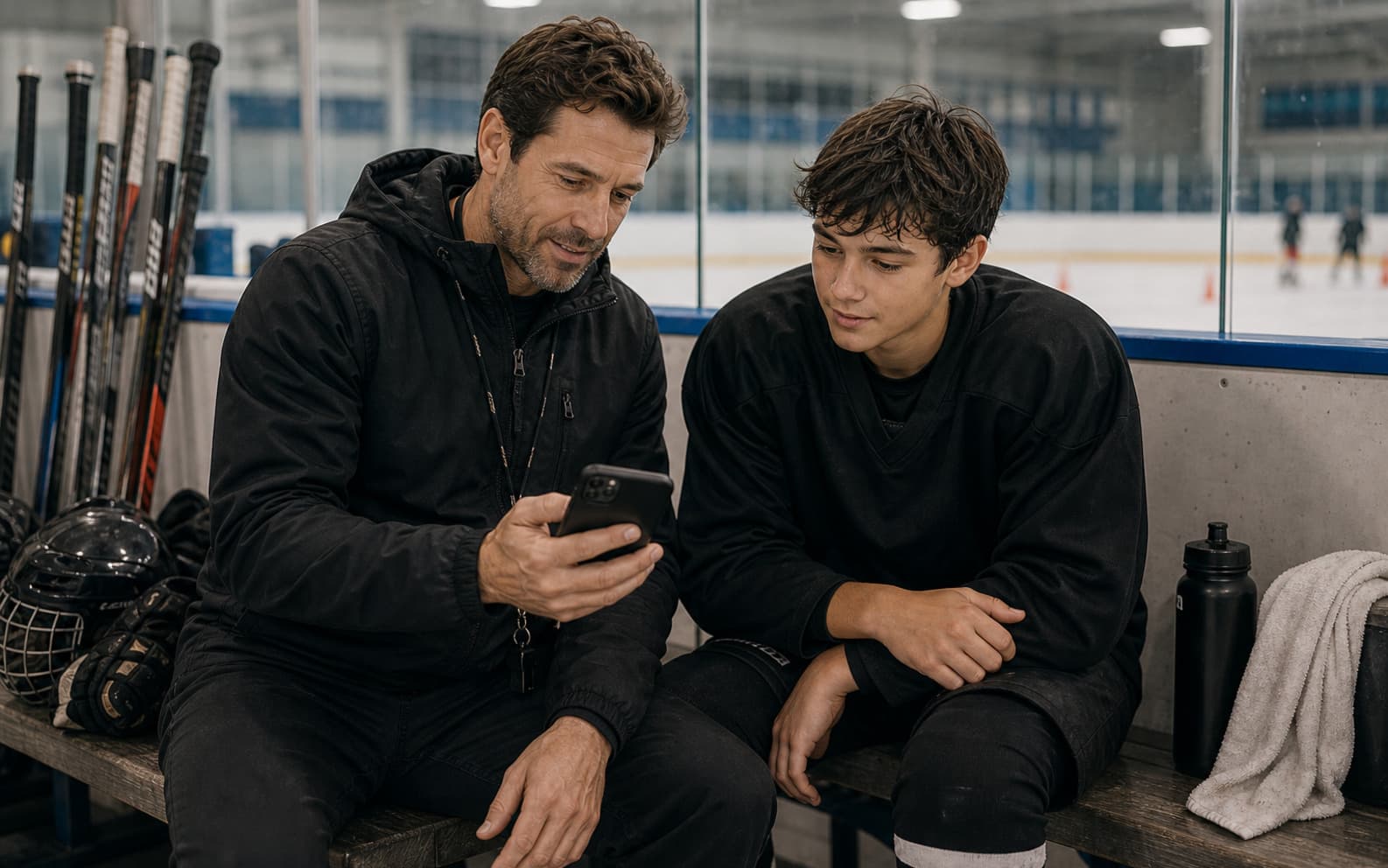 ice hockey skills balance on a phone