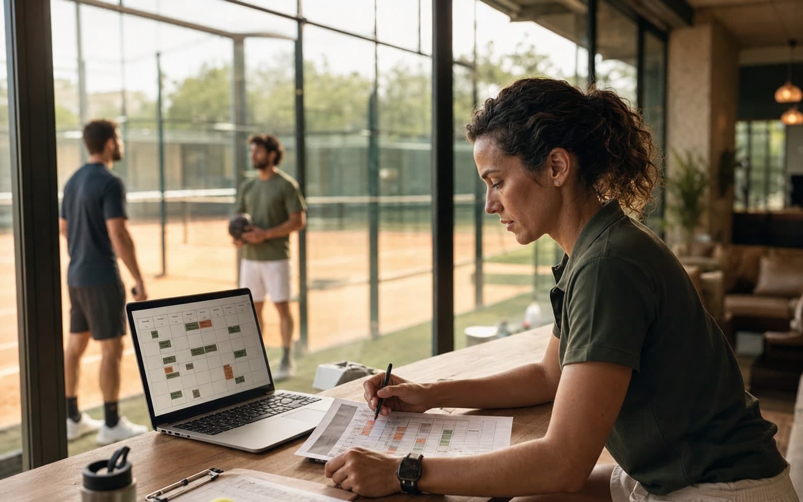 Padel-Coach vergleicht Court-Buchungen und Kalenderverfügbarkeit