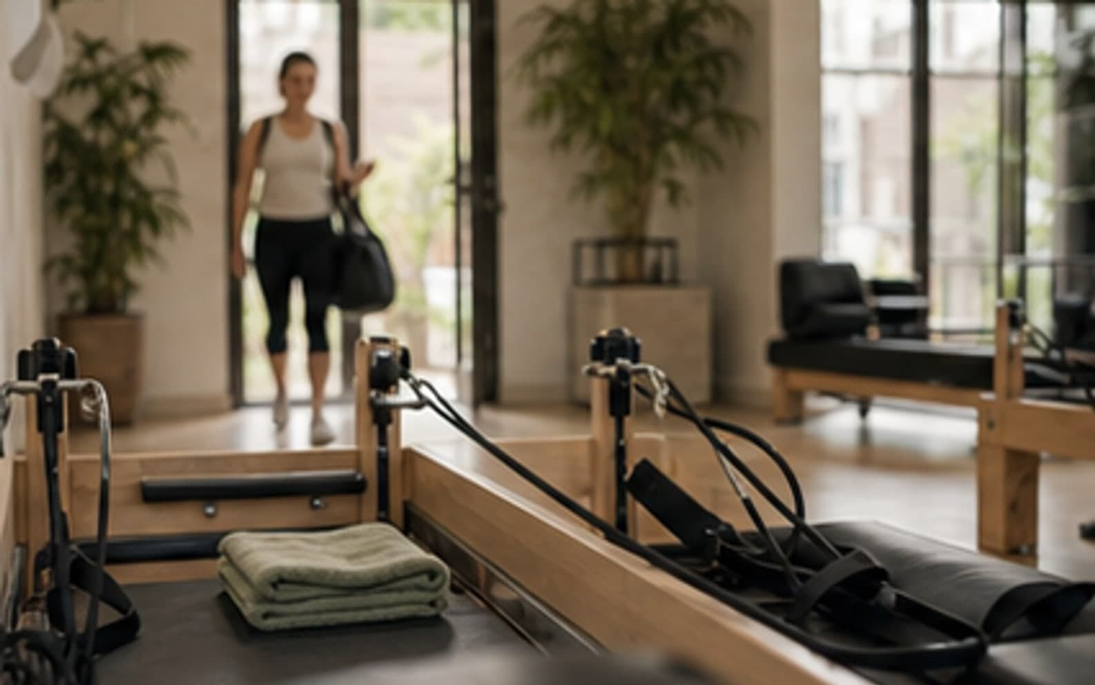 Leerer Studio fuer eine verpasste Pilates-Session