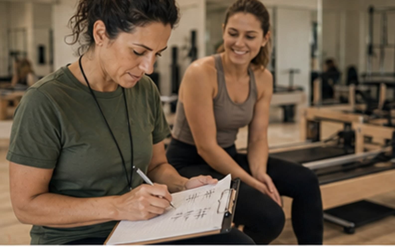 Notizbuch mit Pilates-Paketstand