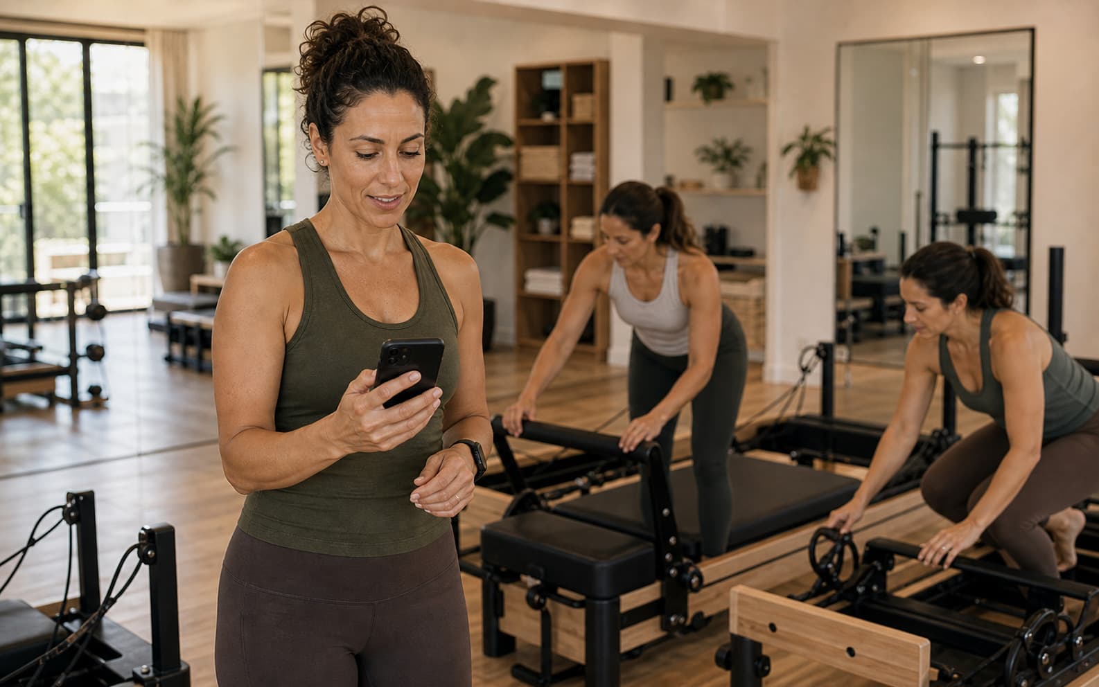 Pilates-Coach-Kalender mit verfügbaren Zeiten