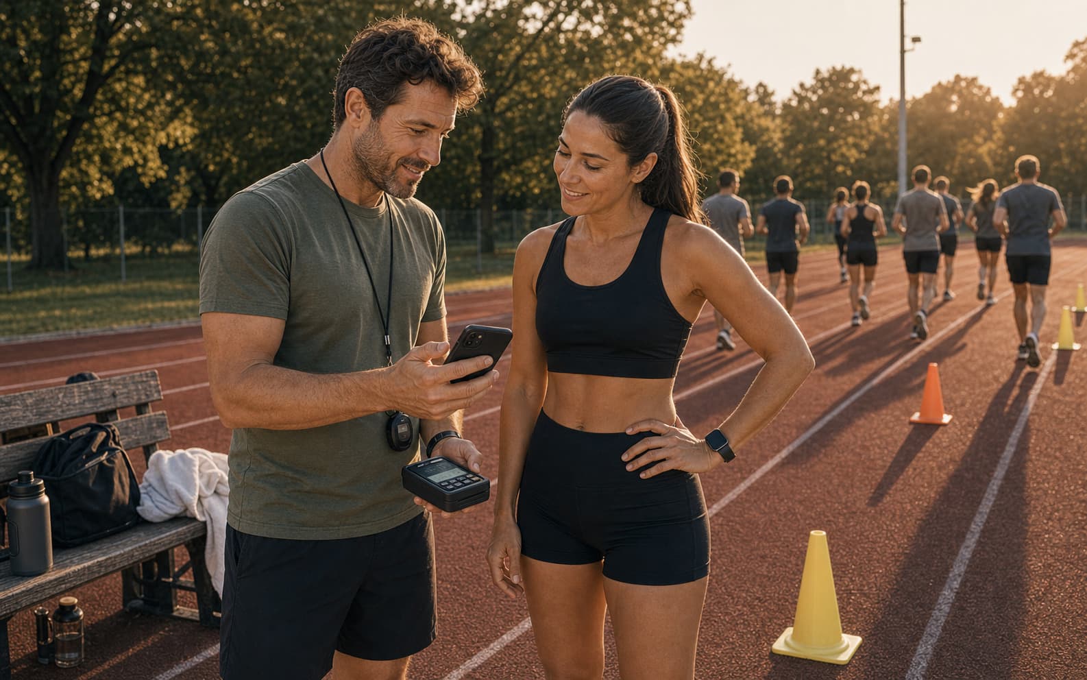 running coach checking payment status