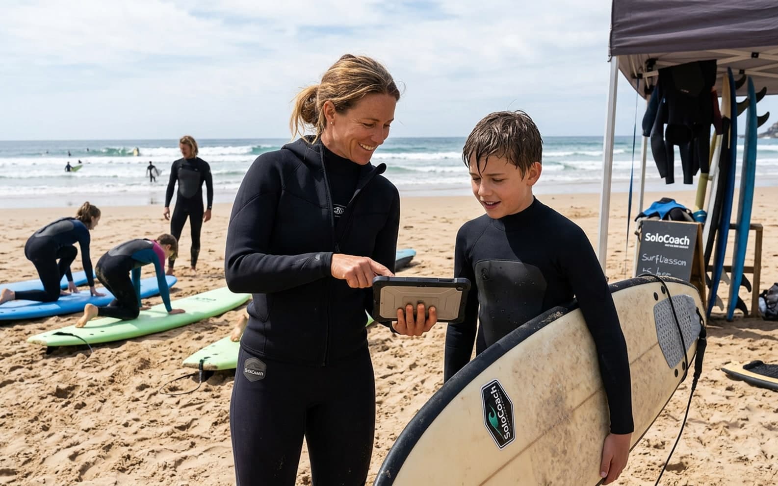 Surfen-Paketstand auf einem Smartphone