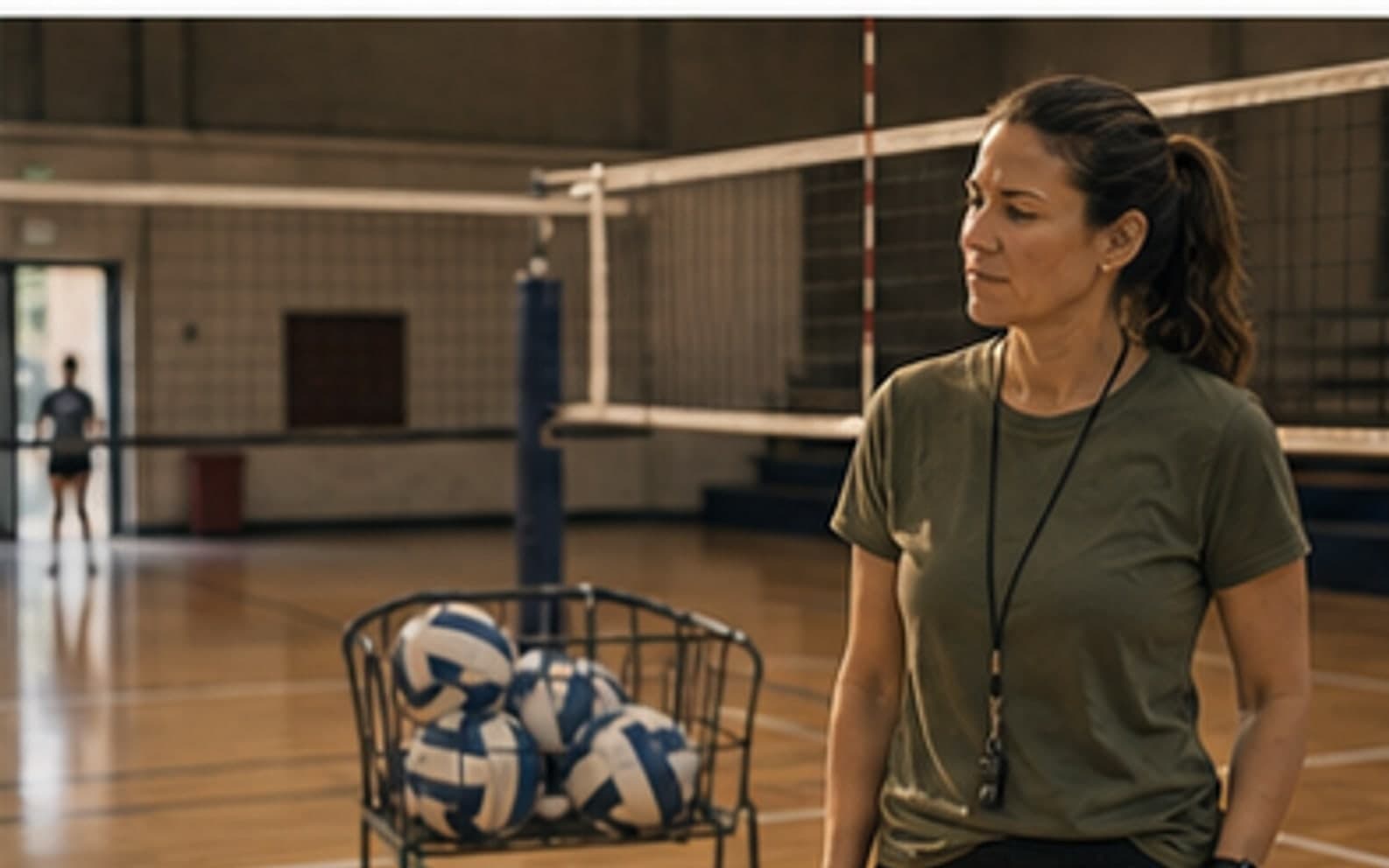 Empty court for a missed volleyball session