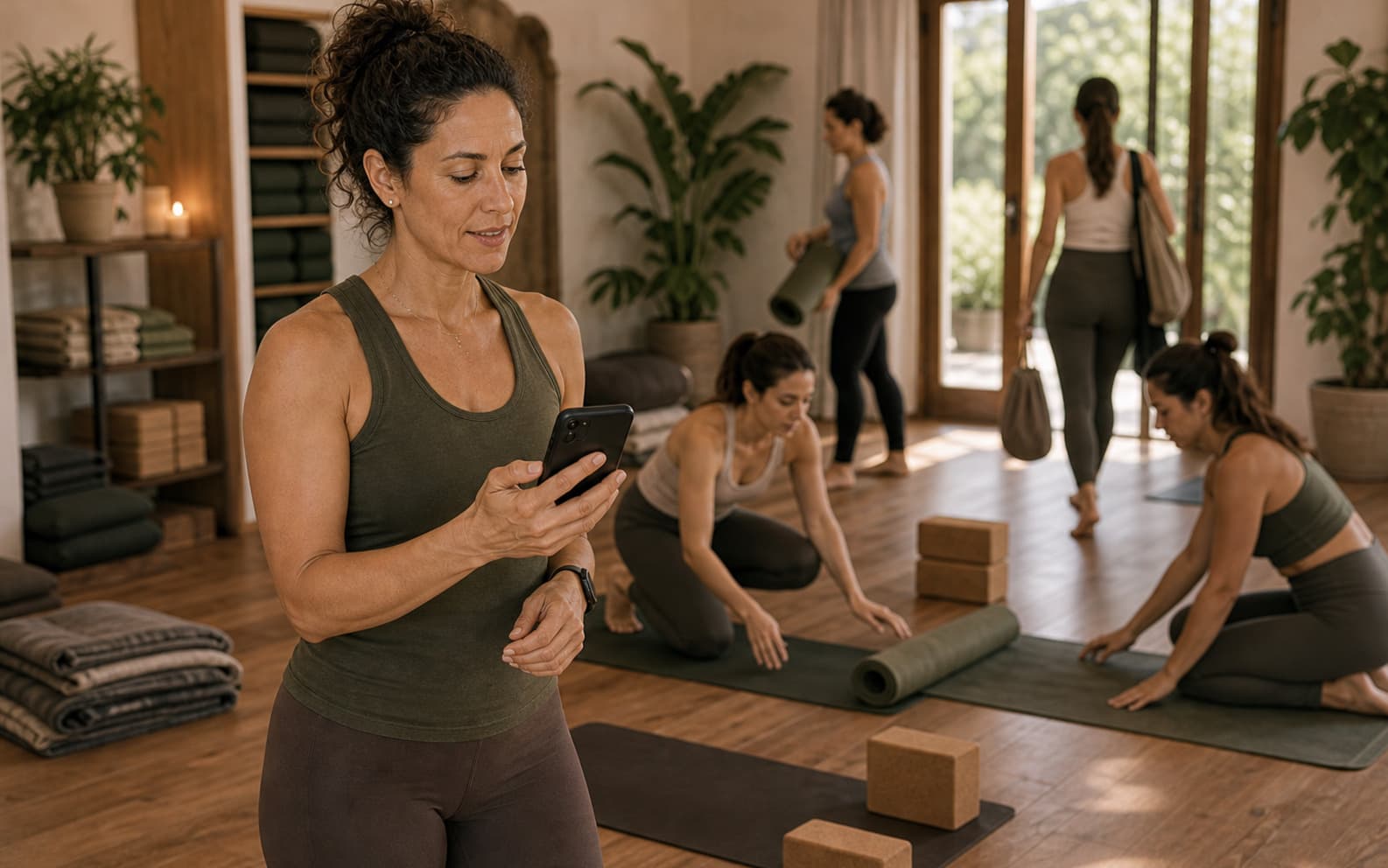 Yoga-Coach-Kalender mit verfügbaren Zeiten